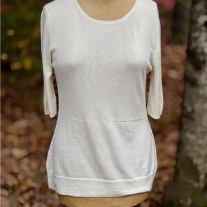 Akris Cream Short Sleeve Top